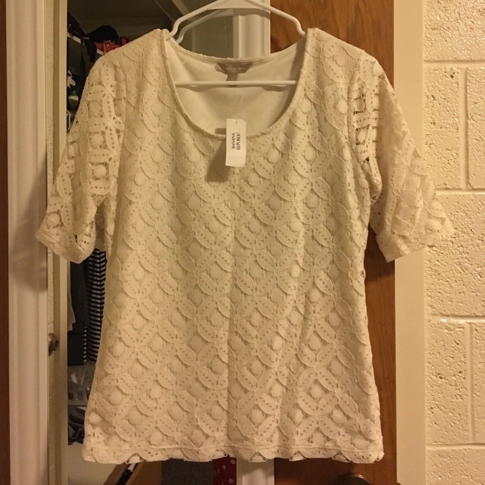 Cream lace shirt